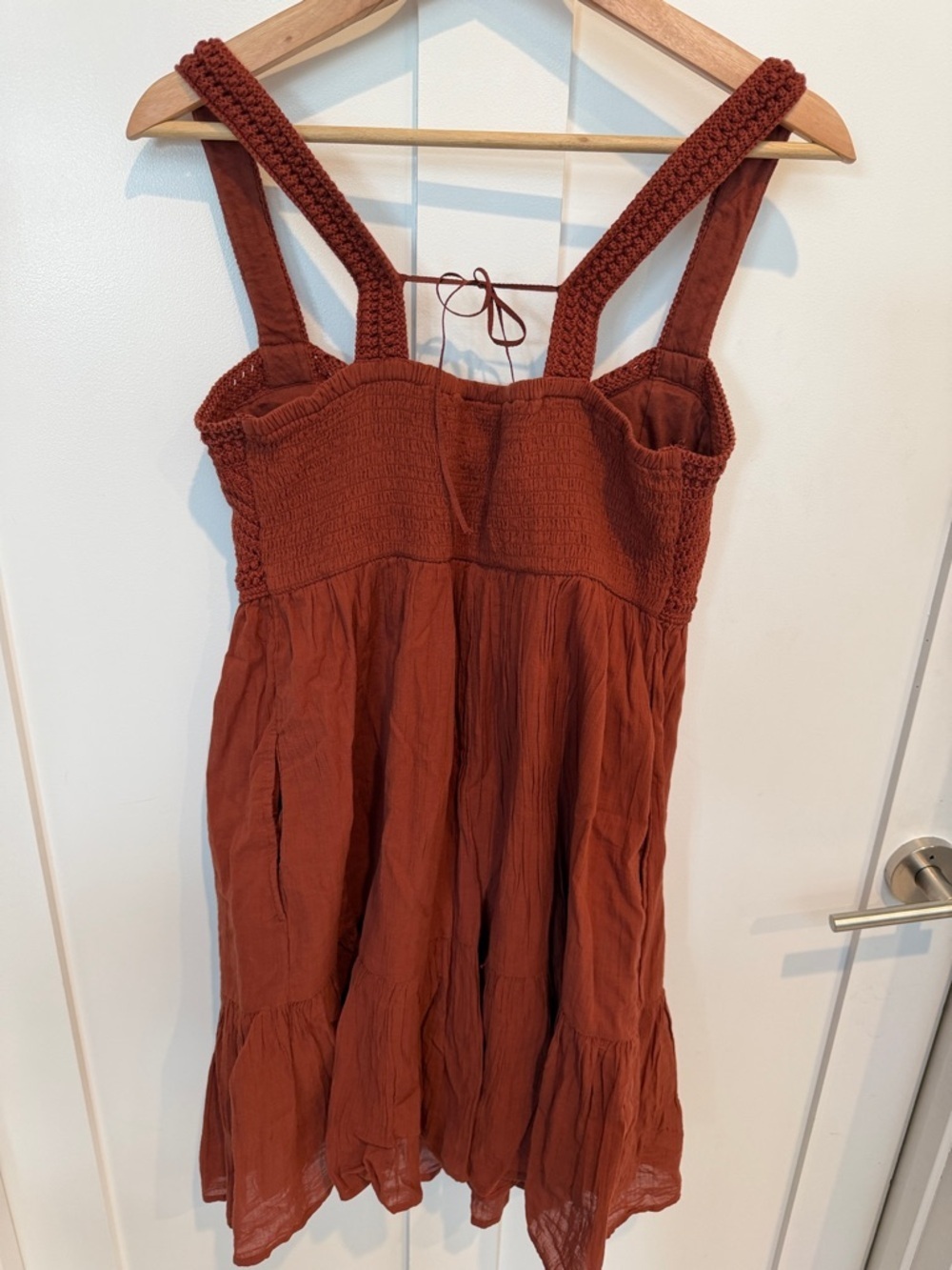GAP Rust Crochet-Top Midi Dress - Picture 4 of 4
